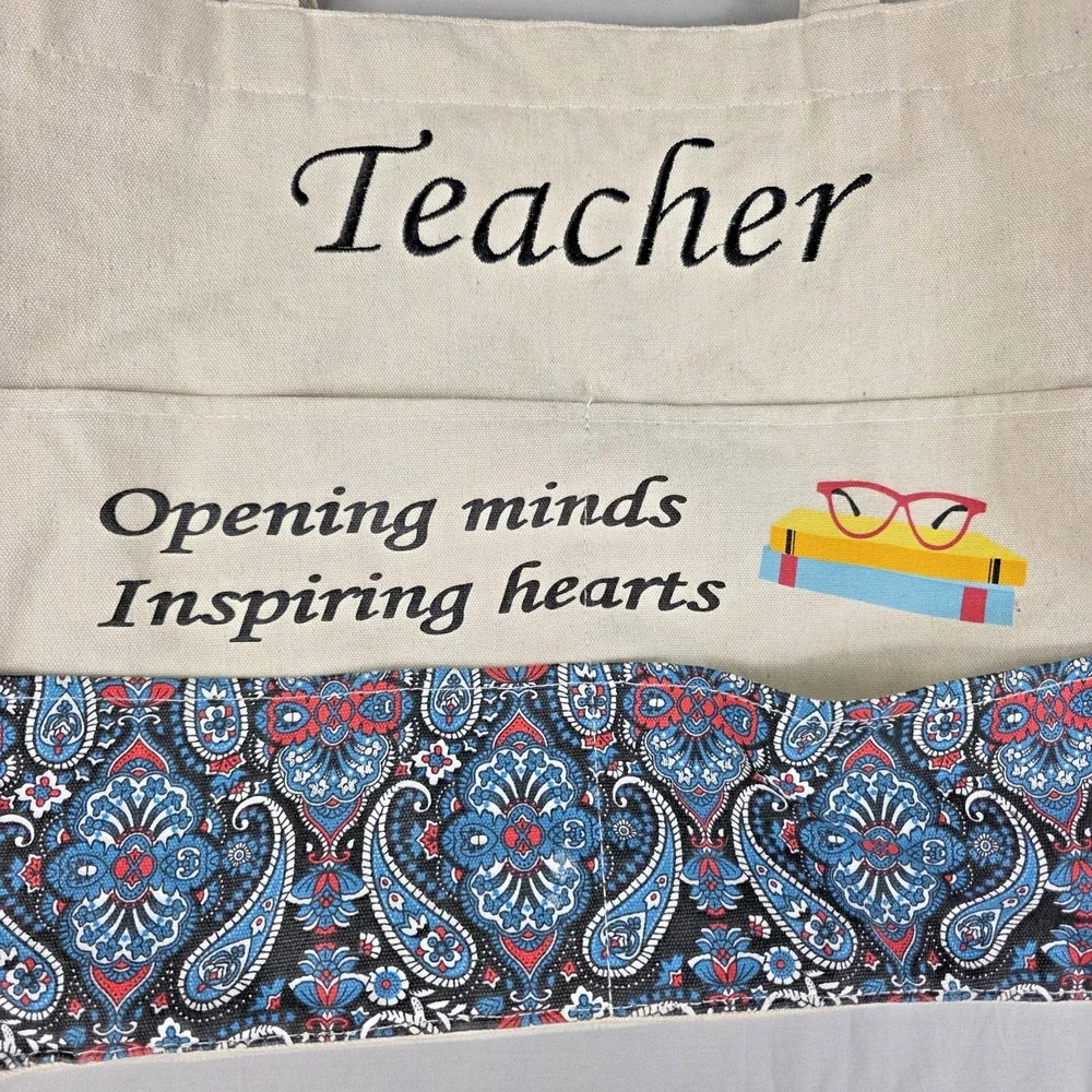 Teacher Canvas Tote Bag 